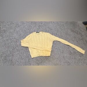 Brandy Melville Yellow Knit Crop Top